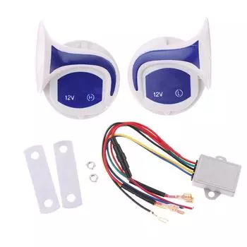 1 комплект домашней охранной сигнализации 12 В, динамики, автомобильный 115 дБ, автомобильный динамик, электрическая сирена, громкий воздушный гудок улитки