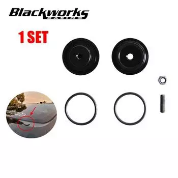 1 комплект доступного комплекта для удаления заднего дворника автомобиля, заглушка, уплотнительное кольцо, гайка, винт для Honda Civic, Acura RSX DC5 Integra чёрный