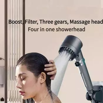 1 комплект душевой лейки с фильтрованным душем, ручной усовершенствованный фильтрующий душ с распылителем серый