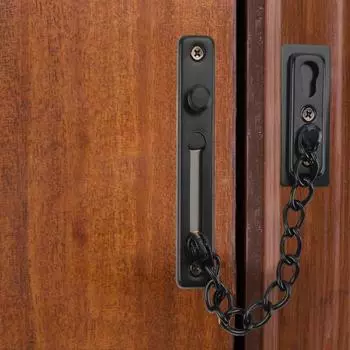 1 комплект дверной пряжки, высокопрочная противоугонная защита от трещин, устойчивая к ударам, безопасная пряжка без ударов, дизайнерская дверная защелка для двери отеля чёрный