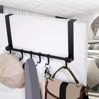 1 комплект дверных крючков, компактные предметы домашнего обихода, одежда без сверления, пальто, шапка, полотенце, задняя вешалка на дверь, практичные предметы для хранения серебряный