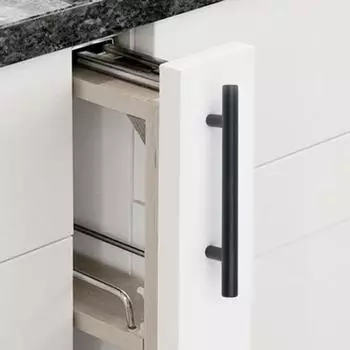 1 комплект дверных ручек в современном стиле из нержавеющей стали, дверная ручка для ящика, мебельная ручка, товары для дома S чёрный