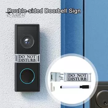 1 комплект двойного назначения дверной звонок табличка с ручкой вращающийся двухсторонний прочный пластиковый не беспокоить видео входная дверь звонок табличка аксессуары для дверного звонка 1 Set