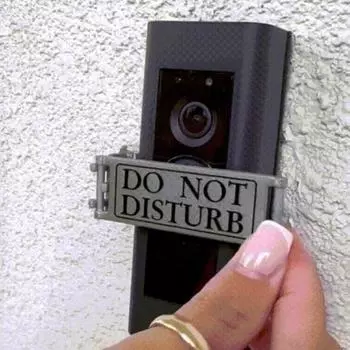 1 комплект двойного назначения дверной звонок табличка с ручкой вращающийся двухсторонний прочный