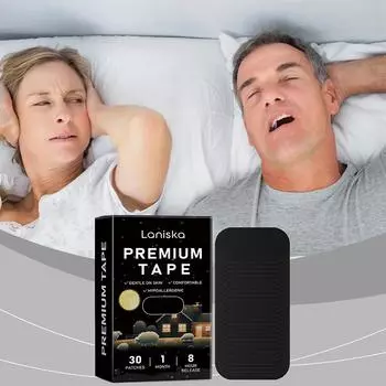 1 комплект дыхательных пластырей для закрытого рта против храпа, боли во рту, улучшение состояния горла, сухость во рту в ночное время Sl Z0T2 Black-1set