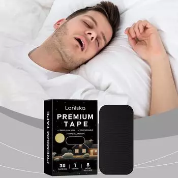 1 комплект дыхательных пластырей с закрытым ртом против храпа, уменьшение боли во рту, улучшение ночного сна G1A7 Black-1set