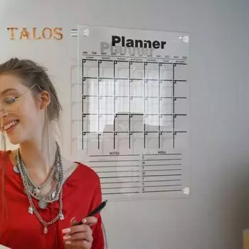 1 комплект, ежемесячный еженедельный планировщик, подвесной напоминающий акриловый удобный ежемесячный еженедельный календарь, доска-планировщик, школьные принадлежности S