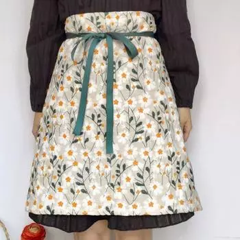 1 комплект, фартук для приготовления пищи, дизайн с вышивкой на шнуровке, нагрудник с половиной талии, костюм горничной, кухонная спецодежда, повседневное использование B