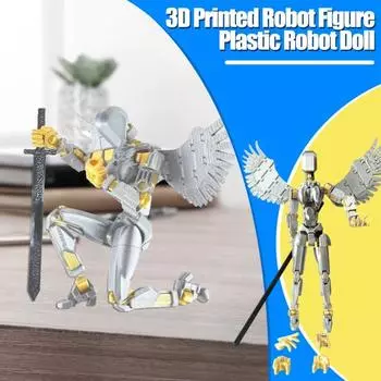 1 комплект, фигурка судьи ангела с крыльями, аксессуары для роботов, многосуставная подвижная модель манекена, шарнирная фигурка, настольная фигурка