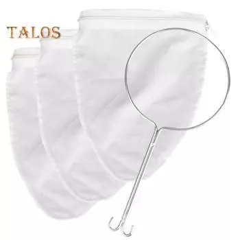 1 комплект, фильтр-пакет для чая с молоком, ультратонкая сетка, стальное кольцо, длинная ручка, многоразовая марля, чайный орех, фильтр для соевого молока, кофе, сока, сетчатый фильтр S