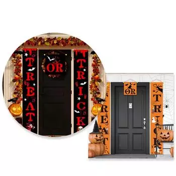 1 комплект флага для Хэллоуина, черный, нетканый, фиолетовый, для дома фиолетовый