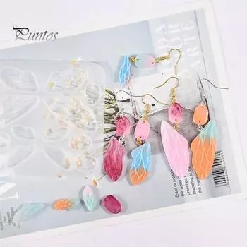 1 комплект, форма для сережек, крылья феи, серьги, кулон, силиконовая форма, форма крыла бабочки, формы для литья ювелирных изделий для DIY Sets