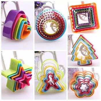 1 комплект формочек для печенья, форма для печенья «сделай сам», кухонные инструменты для приготовления торта, инструменты для выпечки, форма для печенья 6pcs Round shape