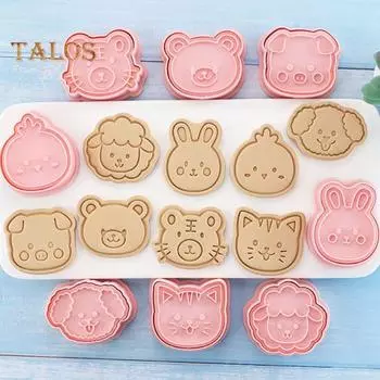 1 комплект формы для печенья, 3D ПП без запаха, полезные формы для выпечки хлеба, трафареты для детей розовый