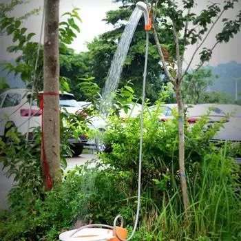 1 комплект функциональных насосов для кемпинга с одной кнопкой запуска, мощный, простой в установке, для походов и путешествий чёрный