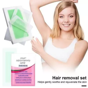 1 комплект, гипоаллергенные восковые полоски для лица, подмышки, губы, тело, универсальная легкая восковая бумага для удаления волос для женщин и мужчин 1 Set
