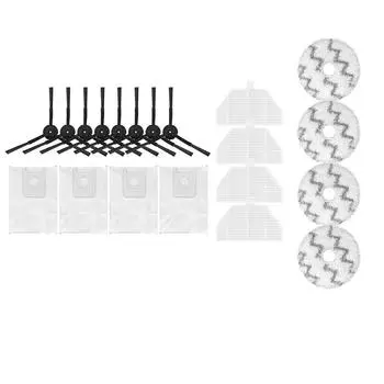 1 комплект HEPA-фильтра с боковой щеткой, салфетки для швабры, аксессуары для подметальной машины для Xiaomi Roidmi EVA, самоочищающийся робот-пылесос SDJ06RM