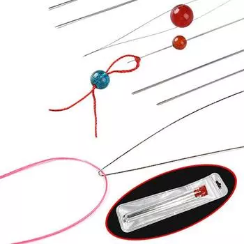 1 комплект игл для бисероплетения с большим ушком и бутылкой для изготовления ювелирных изделий своими руками B(7.6cm*2+5.8cm*2+4.5cm*2)