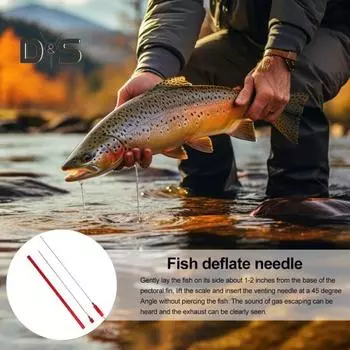 1 комплект игл для отвода газов из глубоководной рыбы, прочная полая игла для отвода газов из глубоководной рыбы, принадлежности для пресноводной рыбалки в соленой воде красный