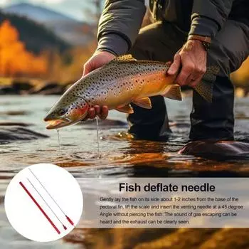 1 комплект игл для отвода газов из глубоководной рыбы, прочная полая игла для отвода газов из глубоководной рыбы, принадлежности для пресноводной рыбалки в соленой воде красный