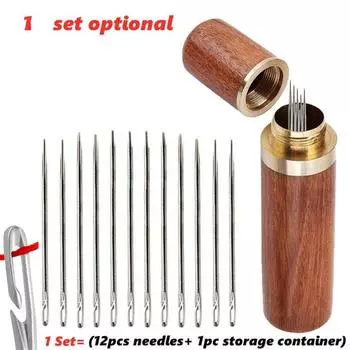 1 комплект, игла для пожилых людей, глухая игла с боковым отверстием, ручная игла для домашнего шитья, швейная нержавеющая сталь, ненужная заправка нитью