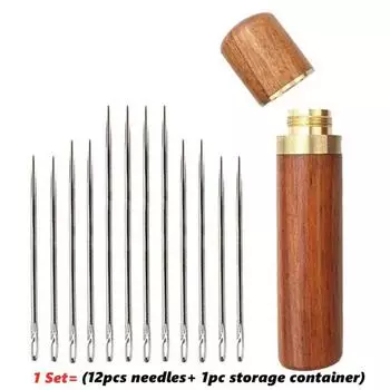 1 комплект Иголка с боковым ушком для пожилых людей Ручная бытовая швейная из нержавеющей стали Иголка для шитья Вдевание нити Швейная одежда