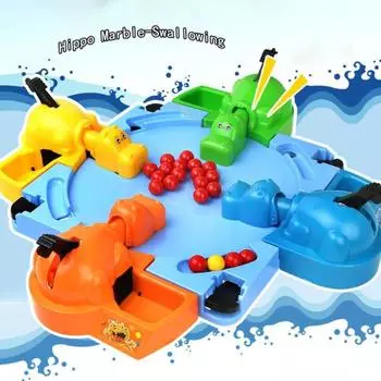 1 комплект, игра «Голодный бегемот» с 20 бусинами, снимающая стресс, без заусенцев, универсальная игрушка для прожорливого кормления, семейного сбора, вечеринки для паба