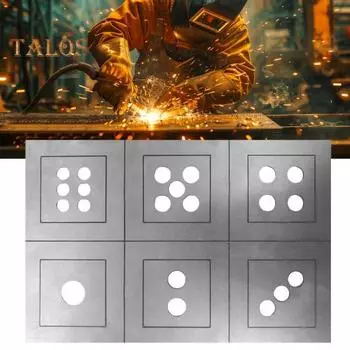 1 комплект игральных костей для практики сварки, игральные кости для начинающих, купоны на сварку, обучение сварке, шестигранные металлические игральные кости, улучшение навыков сварки, игральные кости для самостоятельной сварки 1 Set