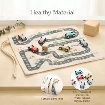 1 комплект, игровой коврик из холста, игрушечный набор для малышей, игровой набор «Гоночная машинка», обучающий набор для развития мелкой моторики, интерактивный набор для мальчиков и девочек, обучающий числам A