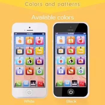 1 комплект, игрушка для мобильного телефона, зарядка через USB, развлекательный пластик, уникальный детский мобильный телефон, машина для рассказов малышей для детского сада белый