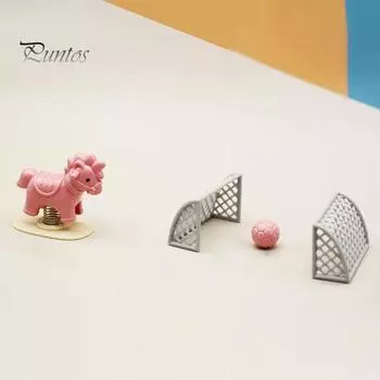 1 комплект, игрушка-качалка для кукольного домика, высокая редукция, анти-ломка, не выцветает, 3D качели, горка-качалка, модель футбольных ворот, аксессуар для кукольного дома Sets