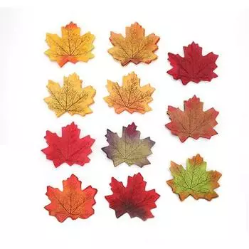 1 комплект, имитация кленового листа, универсальные реалистичные искусственные кленовые листья для украшения на День Благодарения, Хэллоуин 200