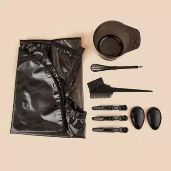 1 комплект, инструмент для окрашивания волос, водостойкая кисть, миска для смешивания красок, силиконовая шаль, набор красок для волос с ушами