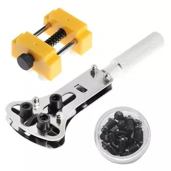 1 комплект инструментов для ремонта часов, открывающаяся задняя крышка, крышка, 3 когтя, база Profes