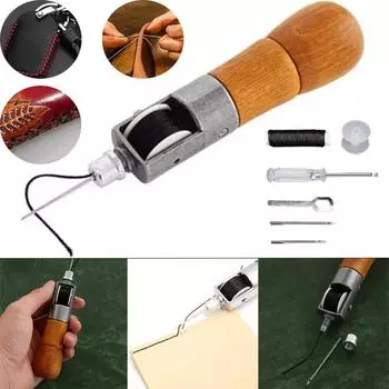 1 комплект инструментов для шитья кожи, швейная машина своими руками, вощеная нить, кожаные ремесла, кромка, полоски ремня, инструмент сапожника