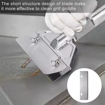 1 комплект, инструменты для гриля, скребок для гриля, более острые лезвия, сменные лезвия из нержавеющей стали, инструменты для очистки барбекю на открытом воздухе, сверхмощные аксессуары для барбекю A