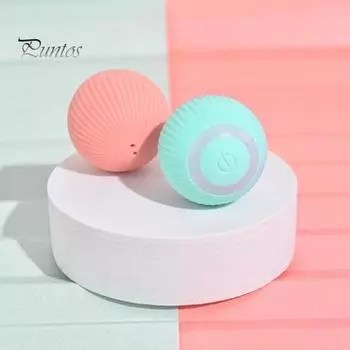 1 комплект, интерактивная игрушка для кошек, вращающаяся на 360 градусов, игрушечный мяч для кошек, зарядка через USB, гравитационный умный катящийся шар, товары для домашних животных синий