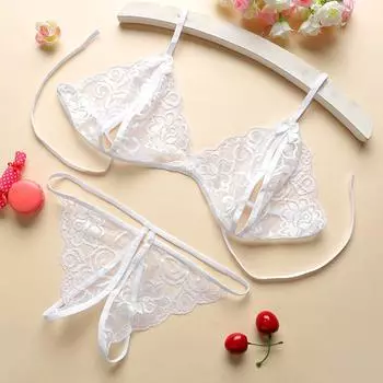 1 комплект интимного белья, кружевной бюстгальтер, трусы, комплект, сексуальное бесшовное нижнее белье, прозрачное сексуальное
