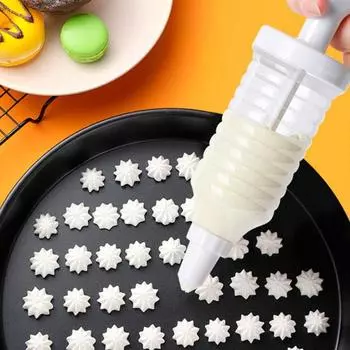 1 комплект, инжектор для украшения десерта с 8 насадками для начинки глазури для кексов, слоеное печенье, изготовление глазури для украшения торта