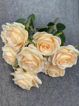 1 комплект искусственных роз, композиция из 9 голов, шелковый букет для домашнего офиса, вечерние, свадебные украшения синий