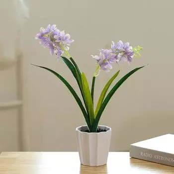 1 комплект, искусственный цветок, износостойкий, с гладкой поверхностью, многоразовый, модный, реалистичный, гиацинт, для спальни белый