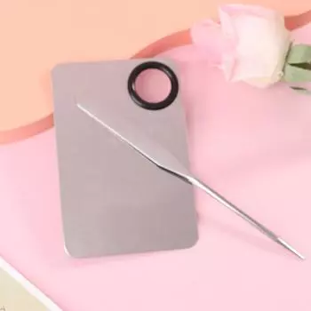 1 комплект из нержавеющей стали с двойной головкой, шпатель для макияжа с тонером и палочкой для смешивания основы