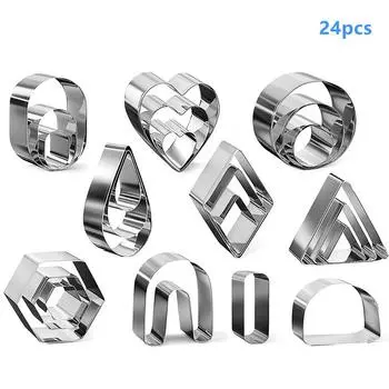 1 комплект из полимерной глины, нож для сережек, нож из нержавеющей стали, серьги из глины своими руками 24pcs