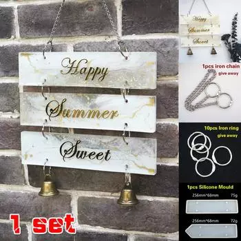 1 комплект из прозрачного силикона, самодельные указатели, приветственные карточки, эпоксидная смола, форма для дверного номерного знака R A