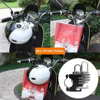 1 комплект износостойкого многофункционального велосипедного замка, металлические принадлежности для велосипедного шлема с защитой от потери чёрный