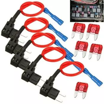 1 комплект изолированный термостойкий профессиональный автомобильный адаптер с предохранителем с добавлением цепи