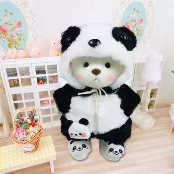 1 комплект изысканный костюм медведя, кукла, одежда для кукол, платье панды, повседневная одежда, чучело животного