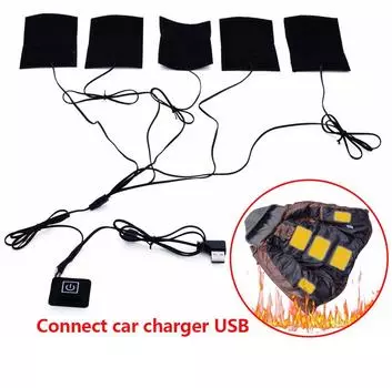 1 Комплект Электрических Греющих Панелей 8,5 Вт Для Вождения Зимой, Термобелье, Грелка для Куртки с Подогревом, Мобильное Согревающее Оборудование, Переключатель Для DIY Одежды с Подогревом Mayitr