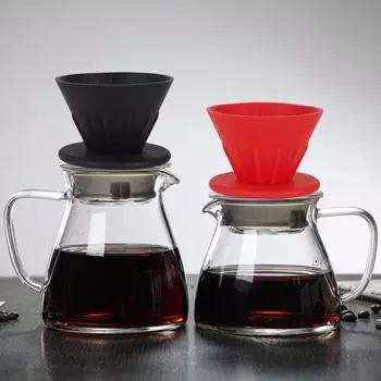 1 комплект капельницы для кофе, складная фильтрующая легкая, практичная чашка-фильтр для 1-2 человек, кухонные гаджеты красный