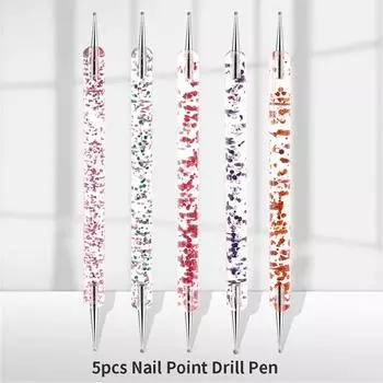 1 комплект кистей для дизайна ногтей с УФ-гелем, набор для рисования ручкой для рисования точек на ногтях